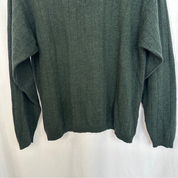 Brandini Made In Italy Sweater Mens XL 100% Fine Merino Wool Pullover Green - Picture 3 of 11